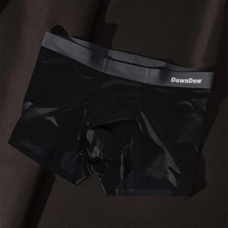 Elegant Silk Men'S Ice Silk Underwear Mulberry Silk Antimicrobial Men'S Boxer Briefs